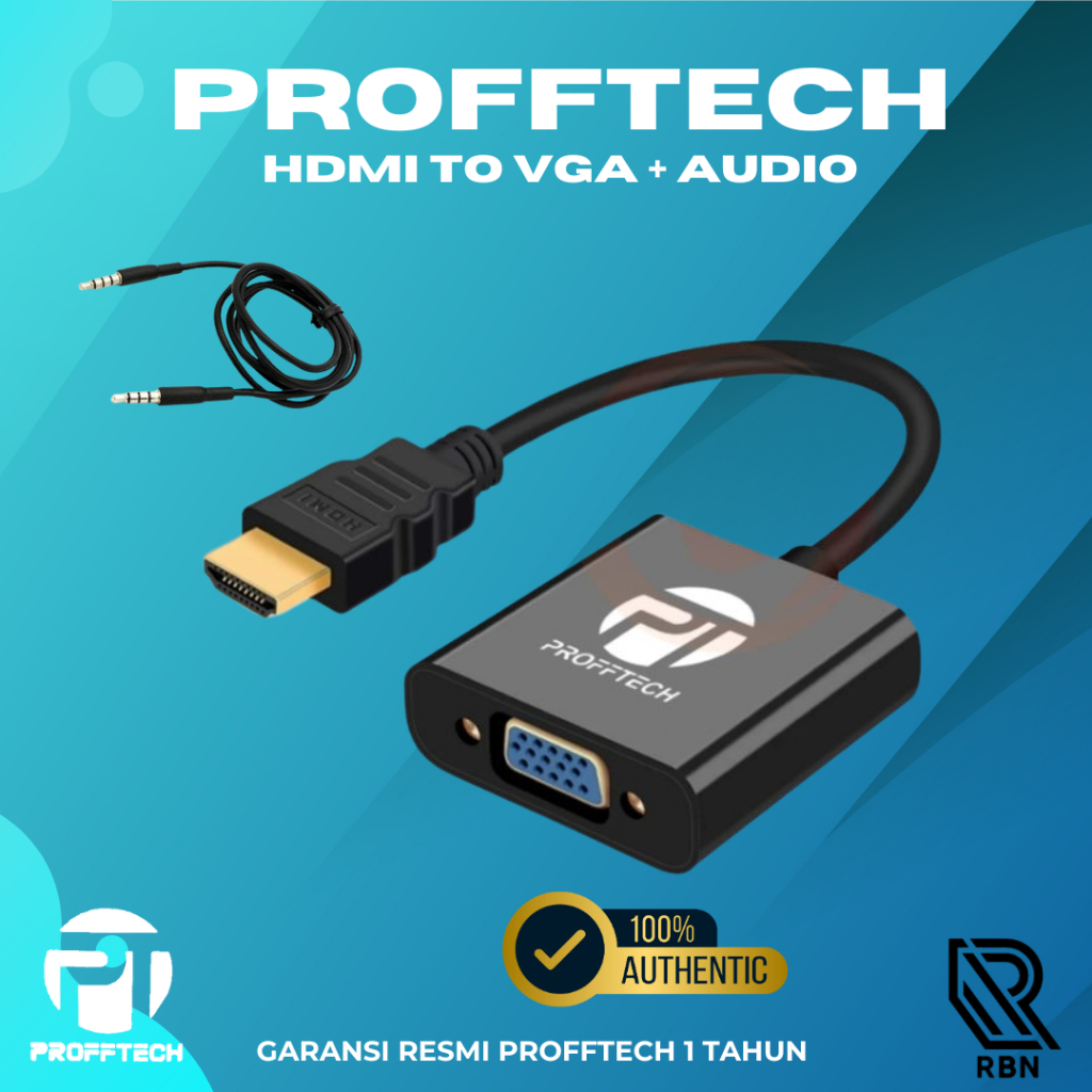 Jual PROFFTECH CONVERTER HDMI TO VGA DAN AUDIO | Shopee Indonesia
