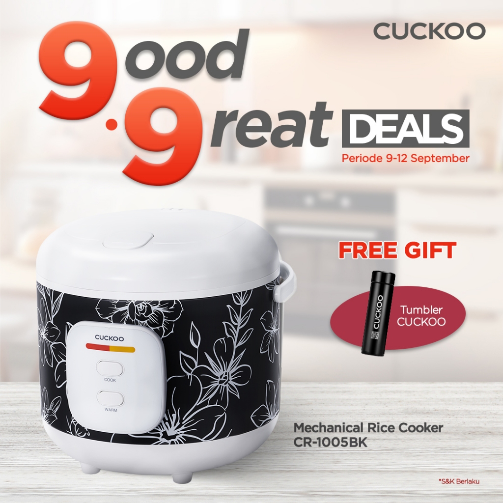 Jual CUCKOO Low Watt Mechanical Rice Cooker 1.8 L CR-1005/BKFR Magic ...