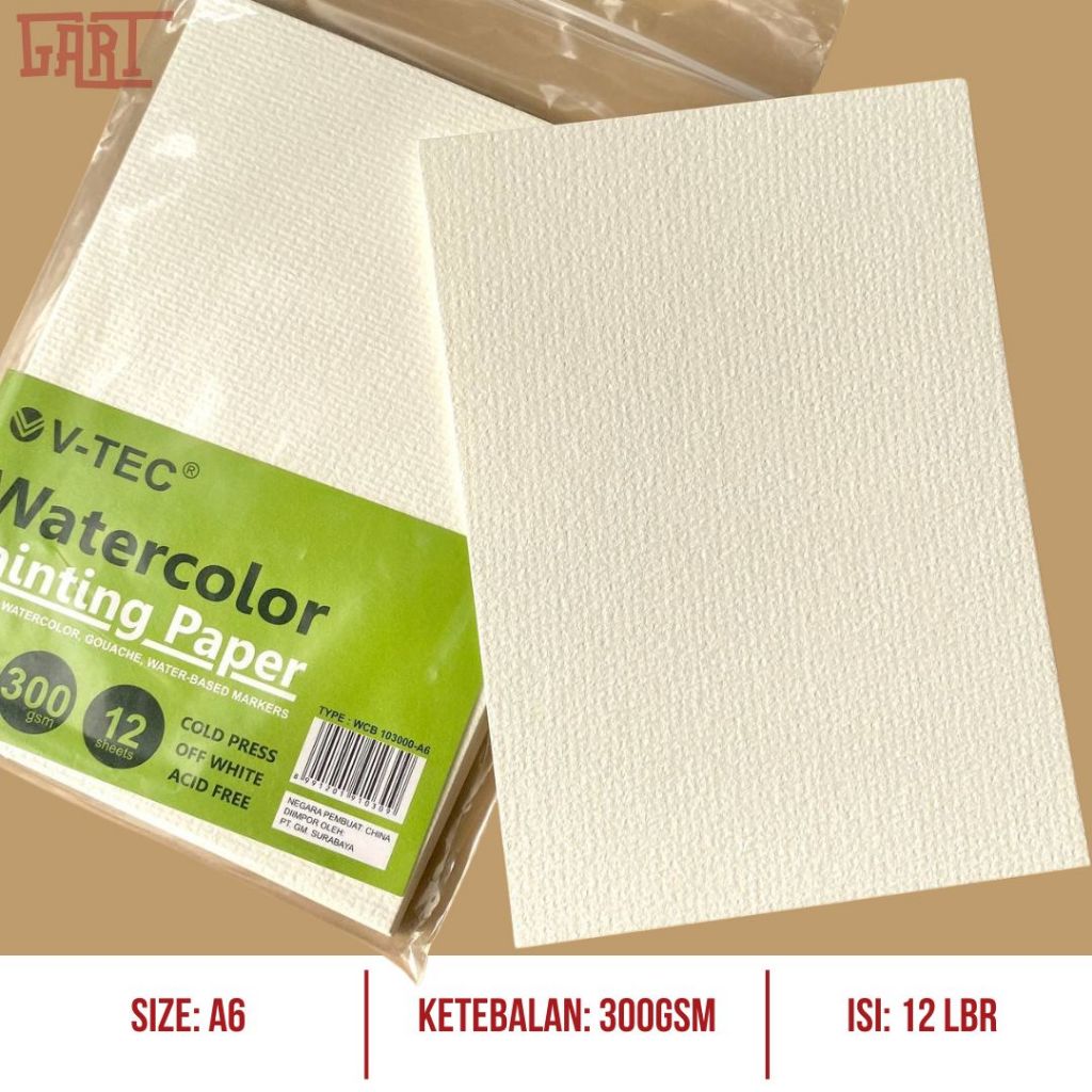 Jual KERTAS GAMBAR WATERCOLOR ( V-TEC ) - Watercolor Painting Paper V ...