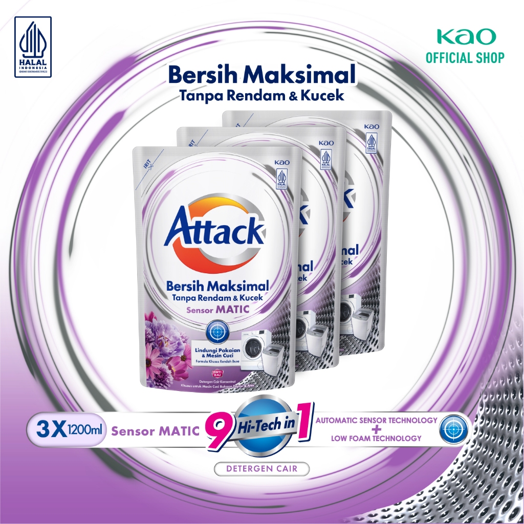 Jual Attack Sensor Matic Deterjen Cair Semua Mesin Cuci 1200 mL ...
