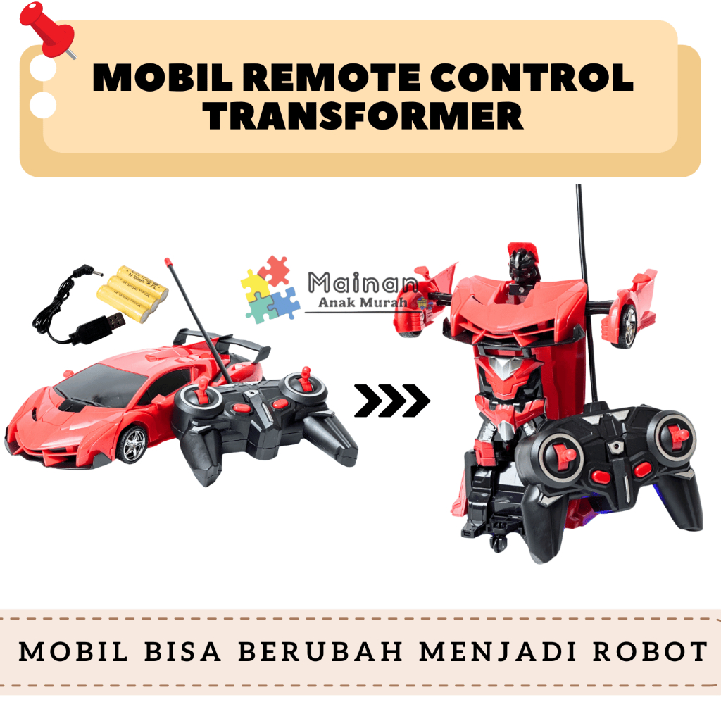 Jual MAINAN ANAK MURAH RC MOBIL REMOTE CONTROL TRANSFORMER MOBIL DAPAT ...