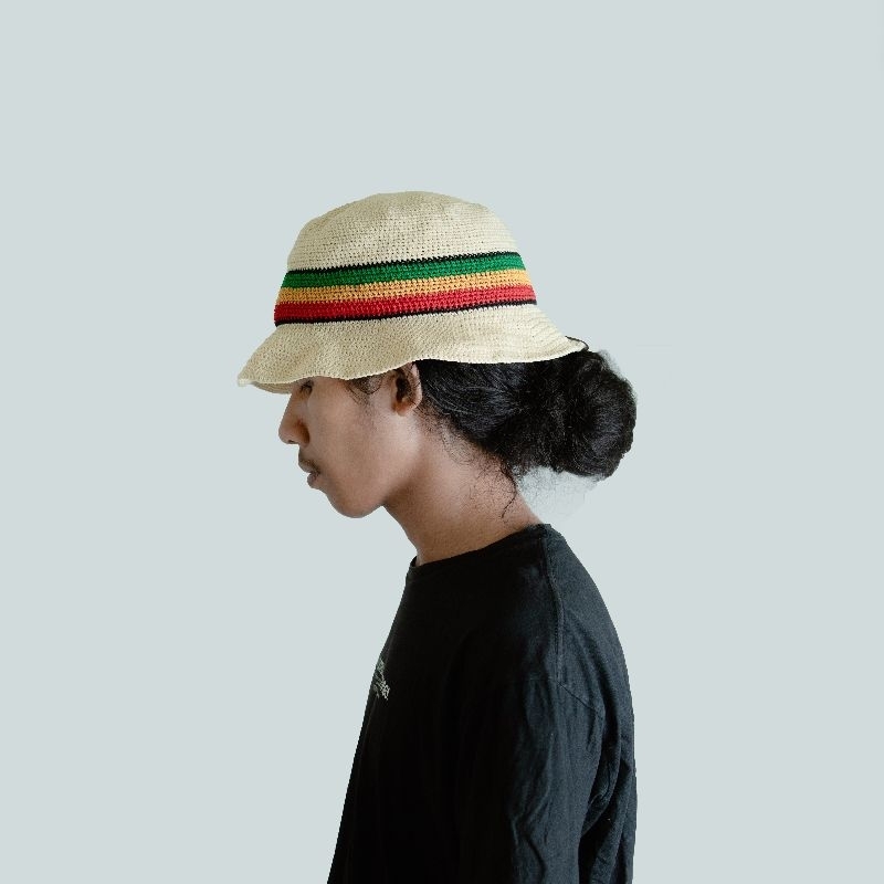 Jual Topi Raggae Bob Marley Rajut Handmade / Topi Pantai Wanita Pria ...