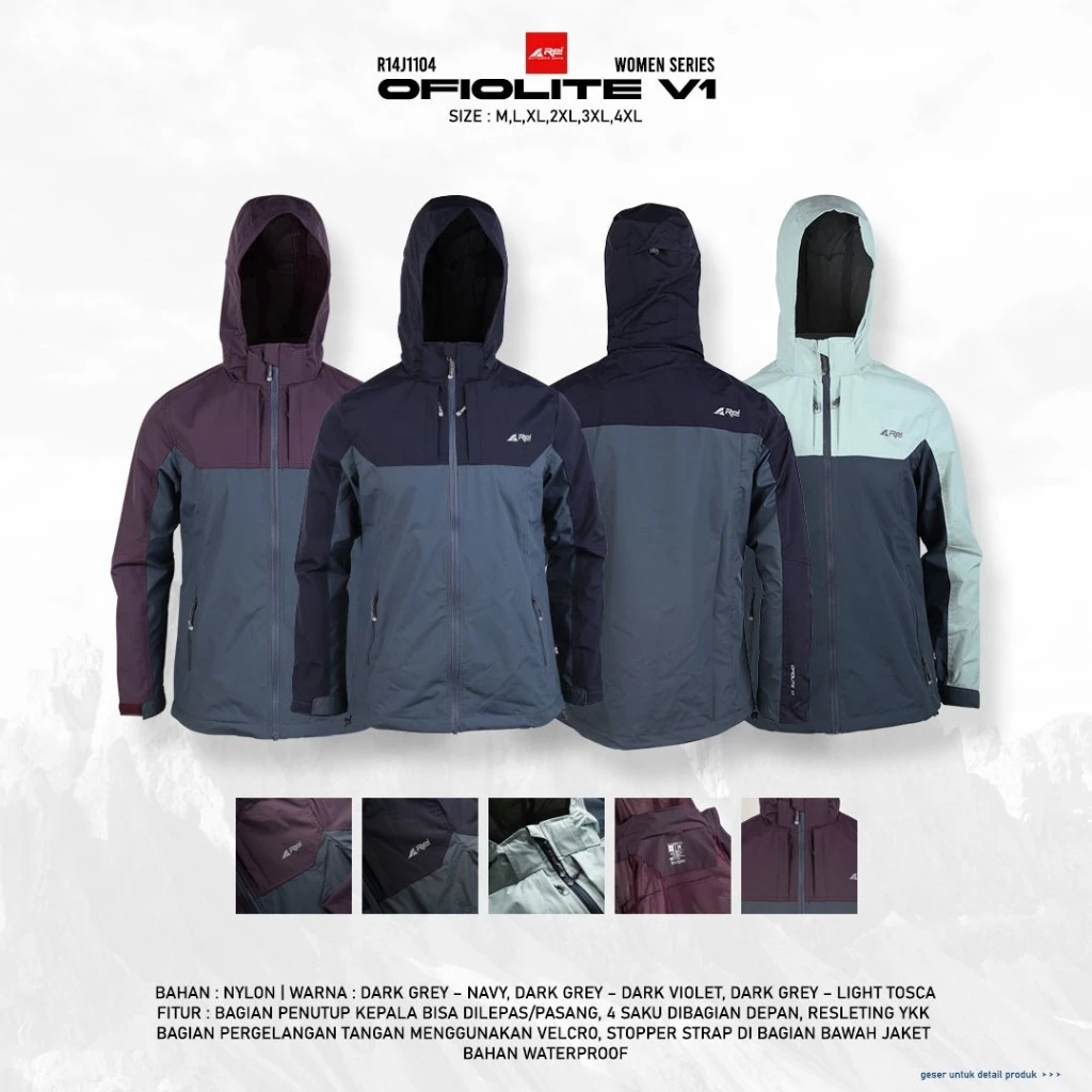 Jaket Gunung Wanita Ofiolite V1 Arei Outdoorgear