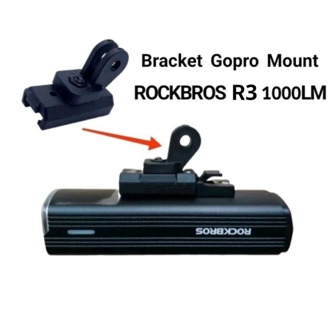 Jual Bracket Dudukan Gopro Lampu Rockbros R1-800 / R3-1000LM | Shopee ...