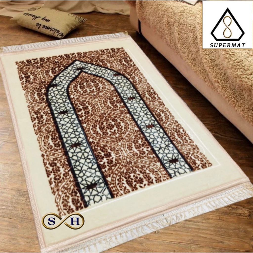 Supermat - Sajadah Tebal Turki Rumbai Warna Gold 10 Mm - foto 4