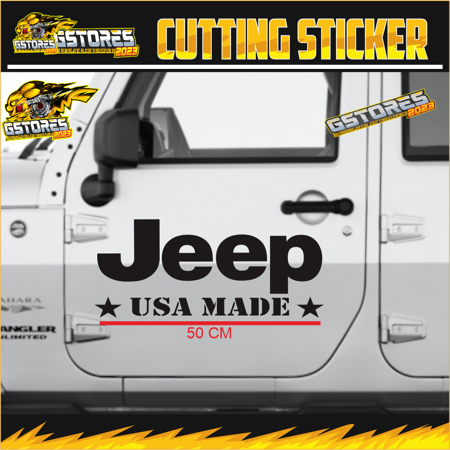 Jual STIKER MOBIL JEEP USA MADE STICKER JEEP USA MADE STICKER MOBIL ...