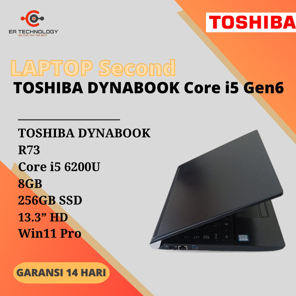 Jual TOSHIBA DYNABOOK R73 Core i5-6200U 8GB 256SSD 13.3