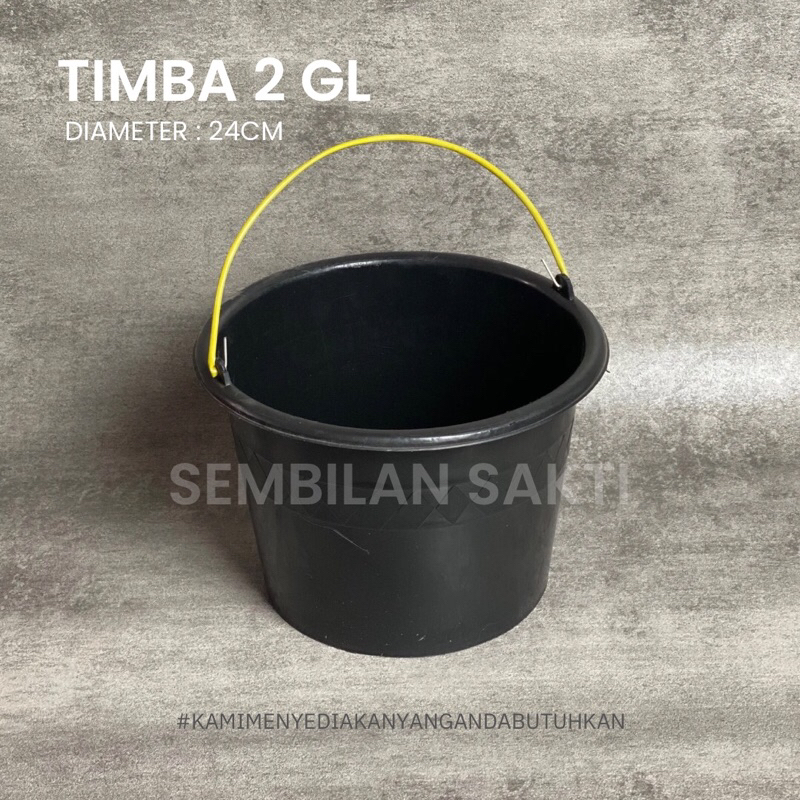Jual ember | timba cor hitam serbaguna | kapasitas 2gl | Shopee Indonesia