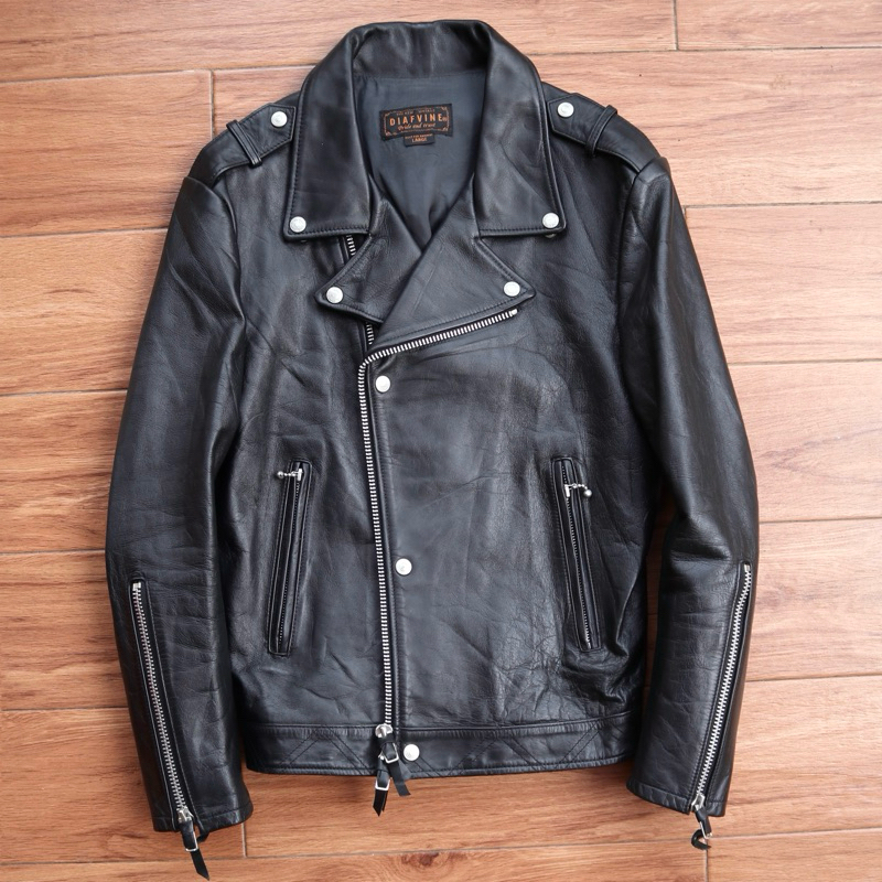 Jual Jaket kulit asli sapi double rider ramones biker rider touring ...