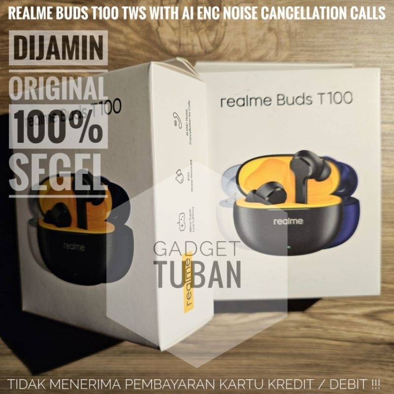 Jual Realme TWS T100 With Ai ENC Noise Cancellation for Calls | Shopee ...