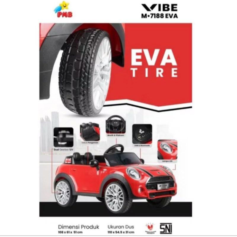 Jual Mobil aki mini cooper M7188 EVA | Shopee Indonesia