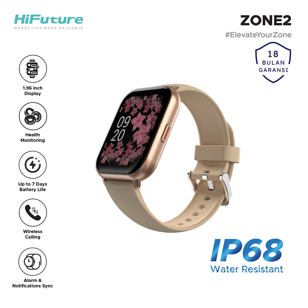 Jual Zone2 Wireless Calling Smartwatch IPS Display SpO2