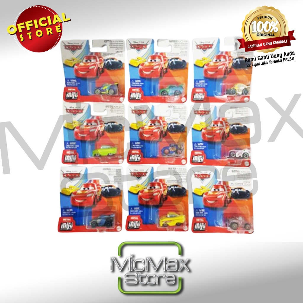 Jual Disney Pixar CARS MINI RACER Singles BLISTER Asst GKF65 | Shopee ...