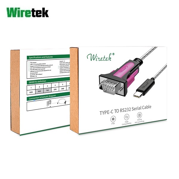 Jual Kabel Type C to Serial RS232 FTDI Chipset 1.5meter WIRETEK ...