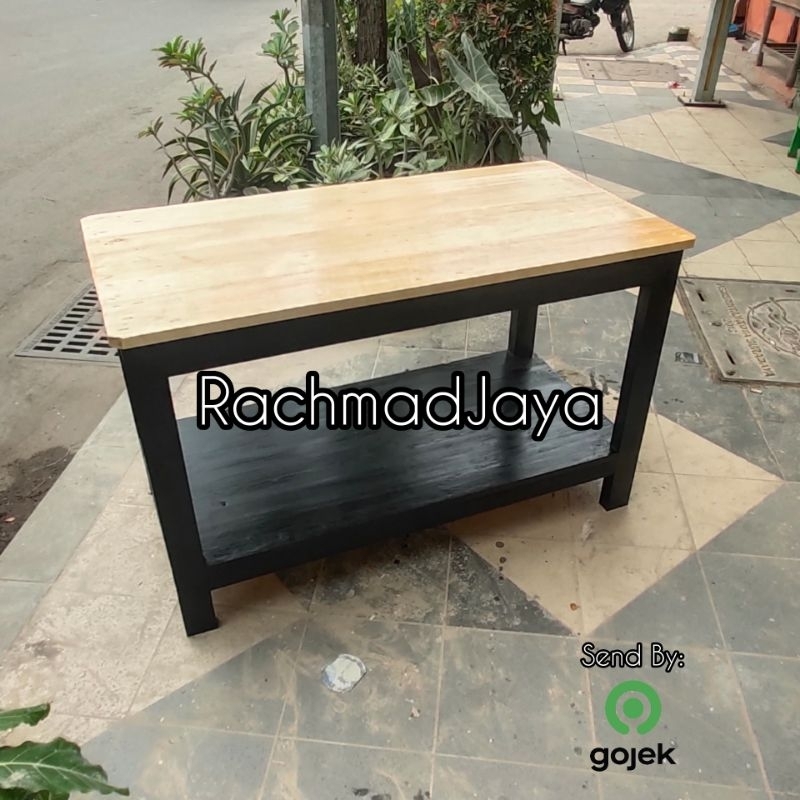 Jual Meja Minimalis Rak Full Kayu Jati Belanda | Shopee Indonesia