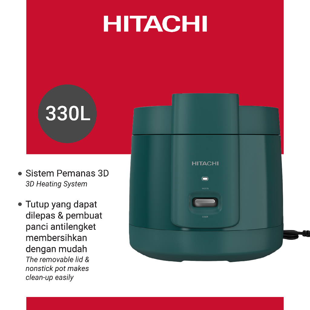 Jual HITACHI Rice Cooker Manual 1,8 Liter RZ-L18MM | Shopee Indonesia