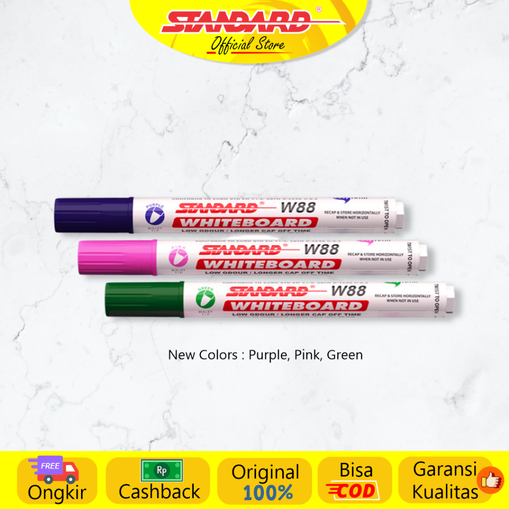 Standard - Whiteboard Marker W88 ( Spidol yang bisa dihapus ) (3)