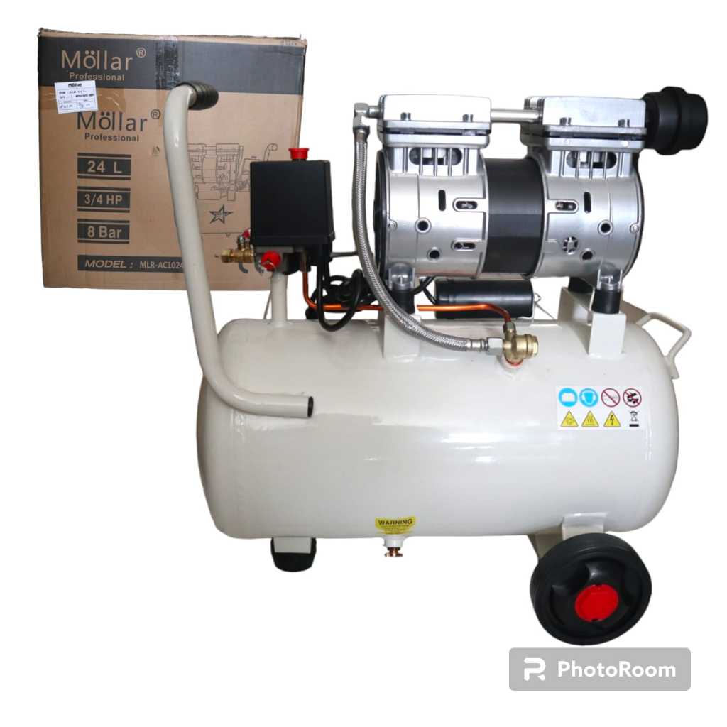 Jual MOLLAR Mesin Compressor oilless 24L - kompresor oilless angin ...