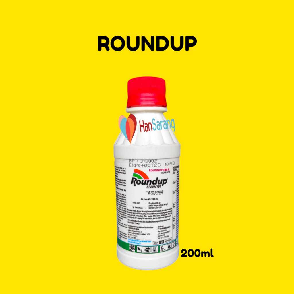 Jual Roundup RONDAP Biosorb 486 SL 200 ML Round Up Herbisida Glifosat ...