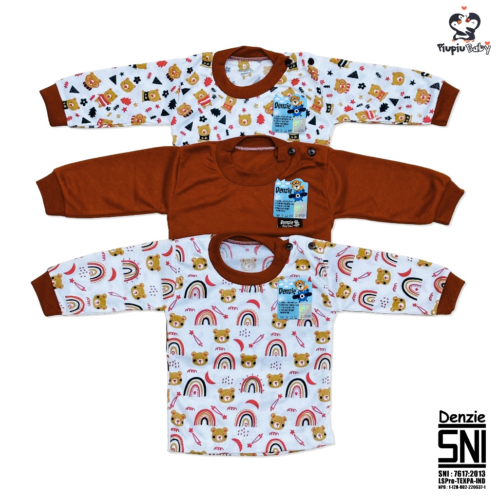 Jual Top 1 DENZIE - 3 Set Baju Bayi Seri Terakota Panjang Kancing Bahu ...