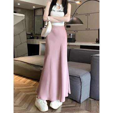 AmS Rok Satin Premium Impor BKK Mermaid Satin Skirt