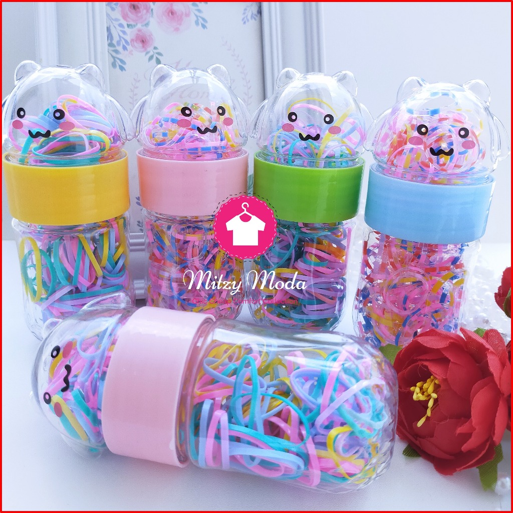 Jual ( Mitzy Moda ) Bisa Pilih Warna - Tabung Lucu + 180 Karet Tebal ...