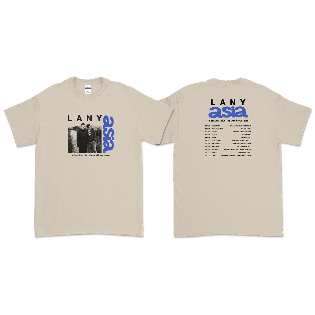 Jual LANY - A BEAUTIFUL BLUR ASIA TOUR T-SHIRT (FRONT & BACK