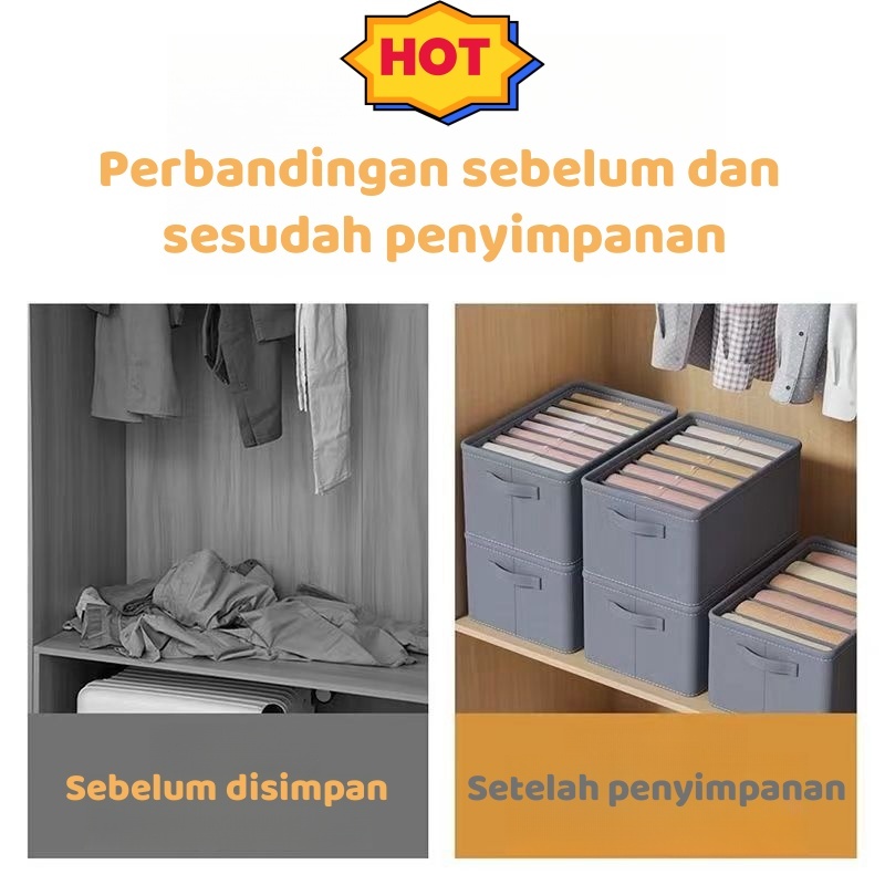 Jual Pakaian intim Kotak Penyimpanan Storage Box Lipat Organizer Box ...
