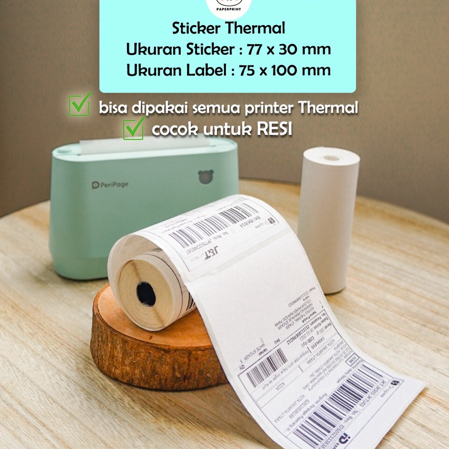 Jual KERTAS THERMAL LABEL BARE stiker resi sticker online shop okay ...