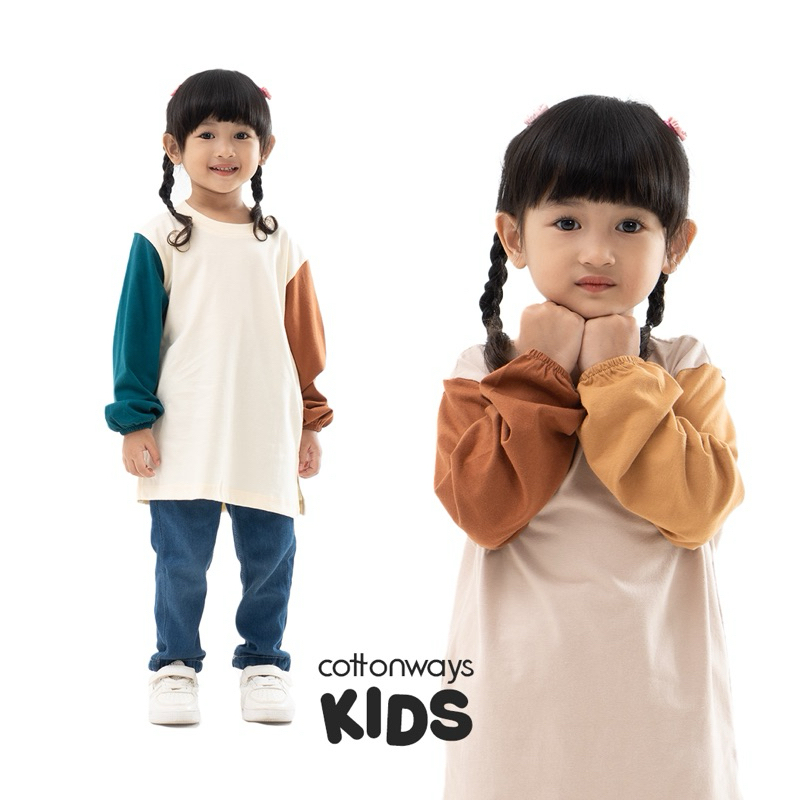 Jual COTTONWAYS | Colorway Kids Series Longsleeves Kaos Sehari-hari ...