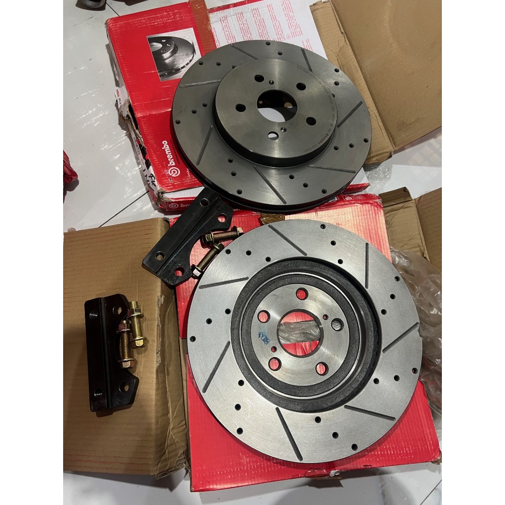 Jual DISC BRAKE 320MM HARGA SET KIRI KANAN DENGAN BRAKET CNC PNP INNOVA ...