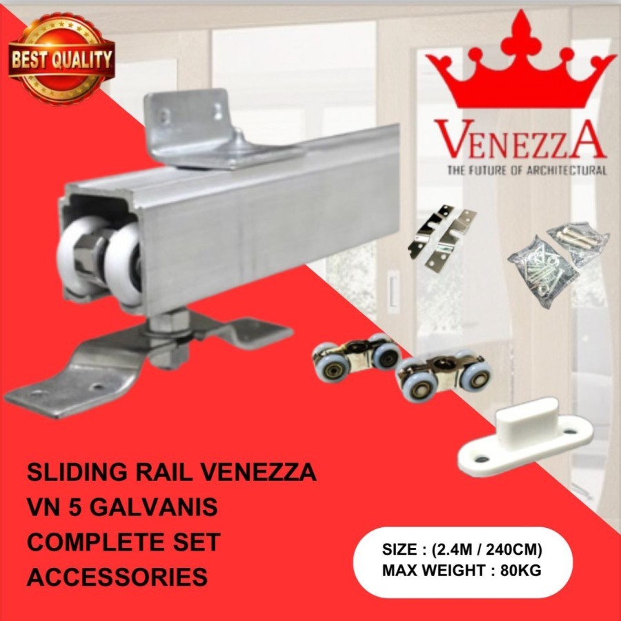 Jual Rel Gantung Pintu Geser/Sliding Rail Galvanis D5/J5/W5B Panjang 2 ...