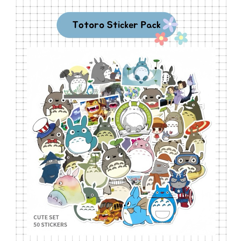 Jual STICKER PACK TOTORO ANTI AIR ISI 50 PCS | Shopee Indonesia