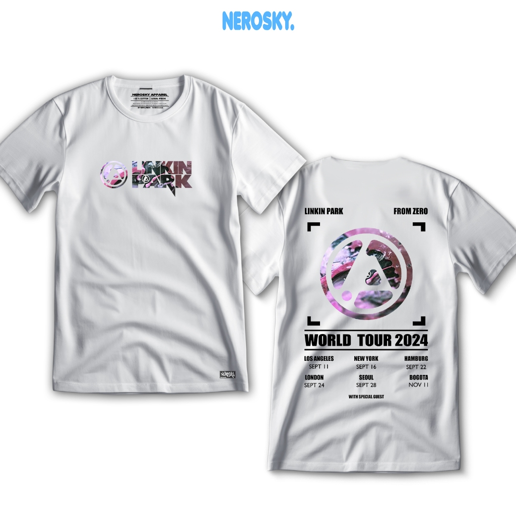 KAOS LINKIN PARK FROM ZERO WORLD TOUR 2024 24S PREMIUM COTTON COMBED TIPE 14