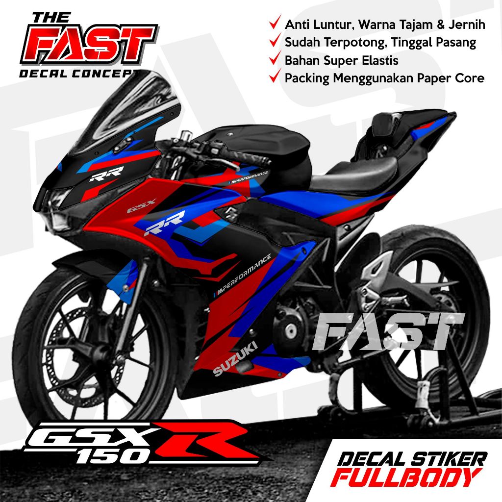Jual BISA COD Decal Gsx R150 BMW Full Body Stiker Gsx R150 Full Body ...