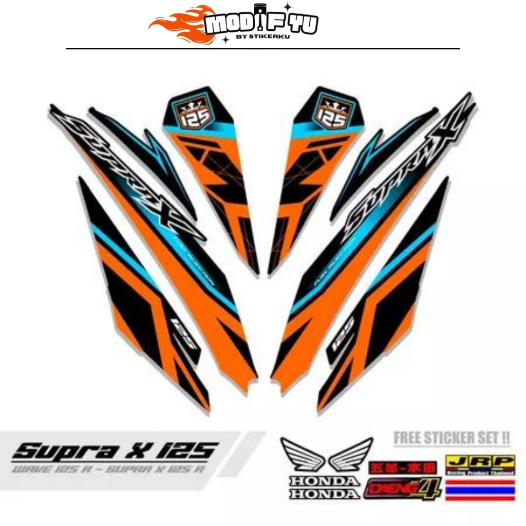 Jual STRIPING SUPRA X 125 R NEW MOTIF F19 / STIKER SUPRA X 125 FI ...