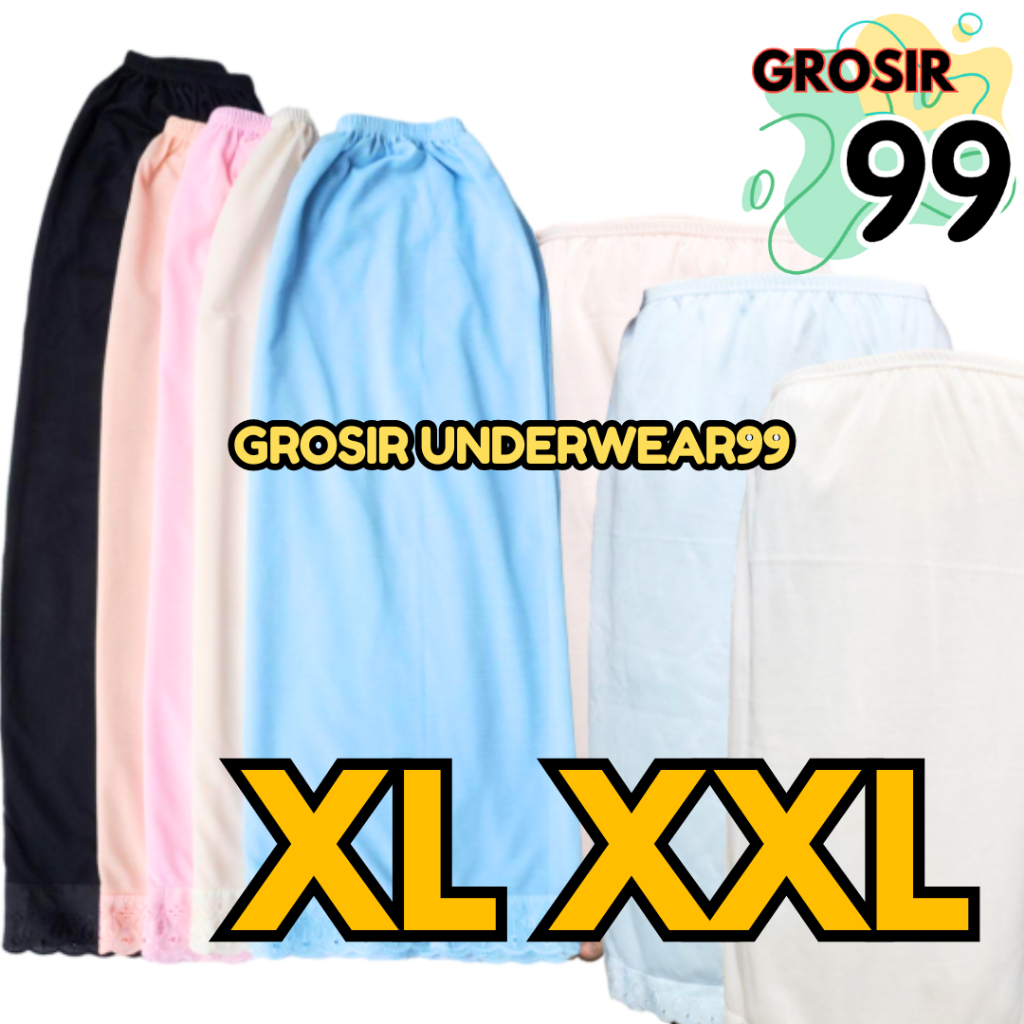 Jual Androk Dalaman Panjang | Rok Dalaman Panjang | Under Rok | Maxi ...