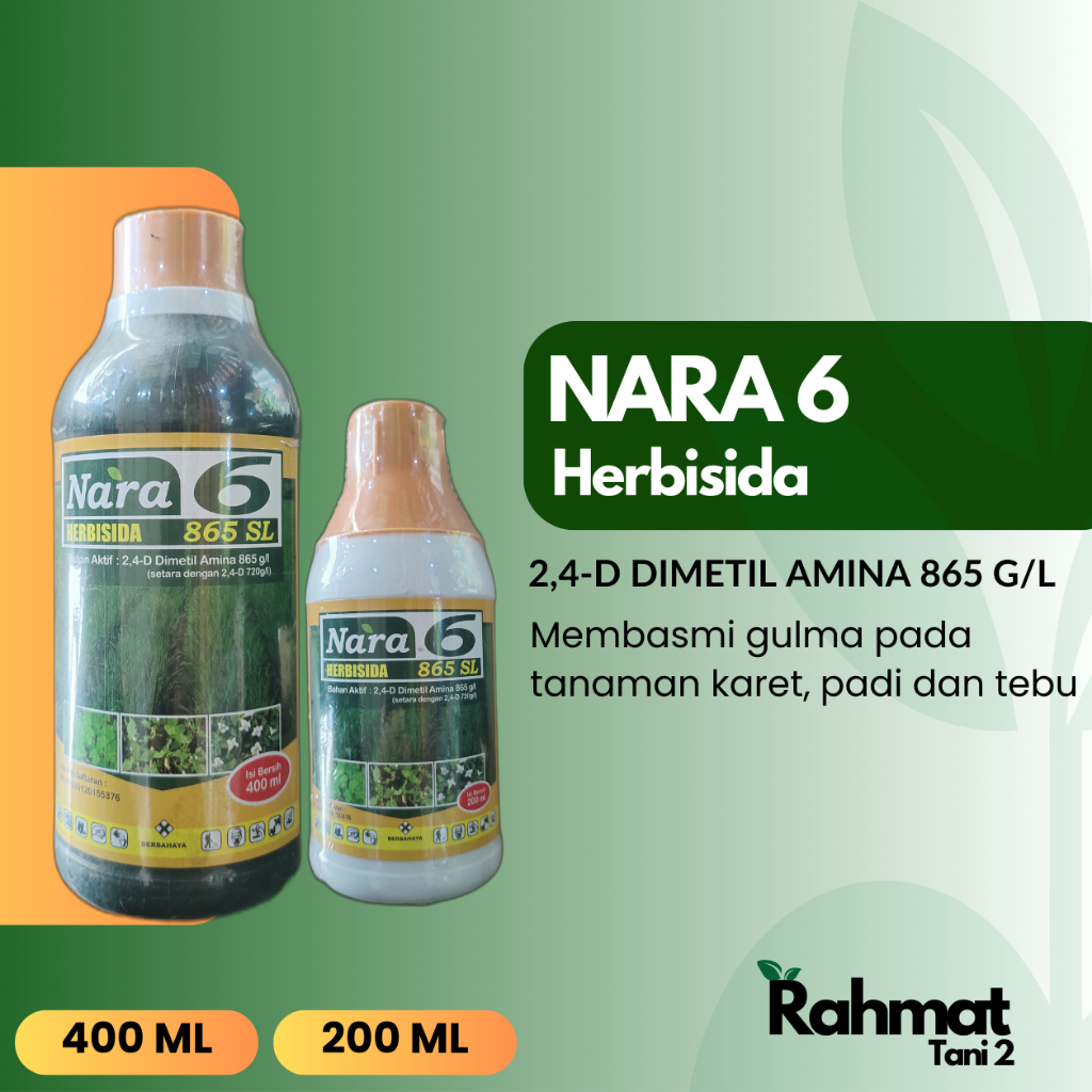 Jual NARA 6 - Herbisida Racun Rumput dan Gulma Tanaman Padi, Karet, dan ...