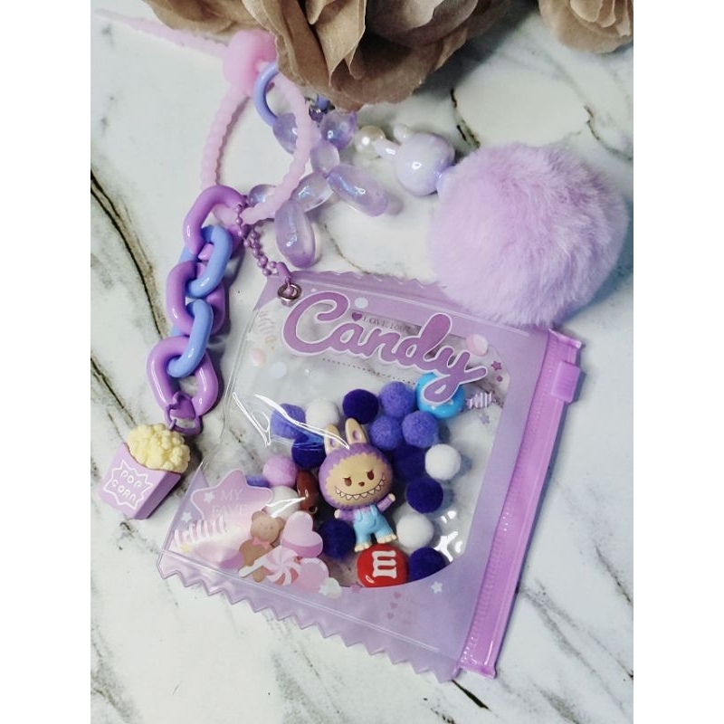 Jual Bagcharm Kawaii Candy Pouch Figur Blindbox Ori Popmart Labubu ...