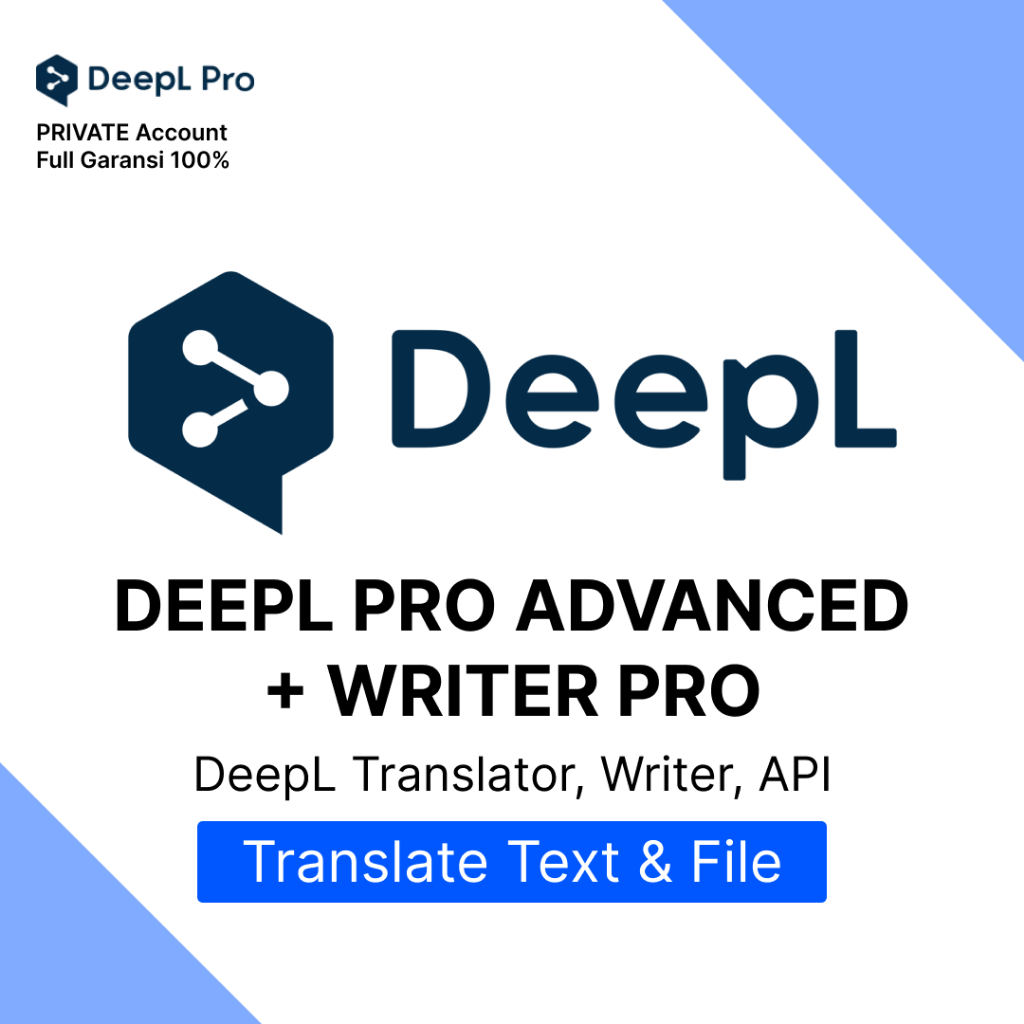 Jual Deepl Pro ADVANCE + WRITE PRO Account 7 Hari / 14 Hari / 1 Bulan ...