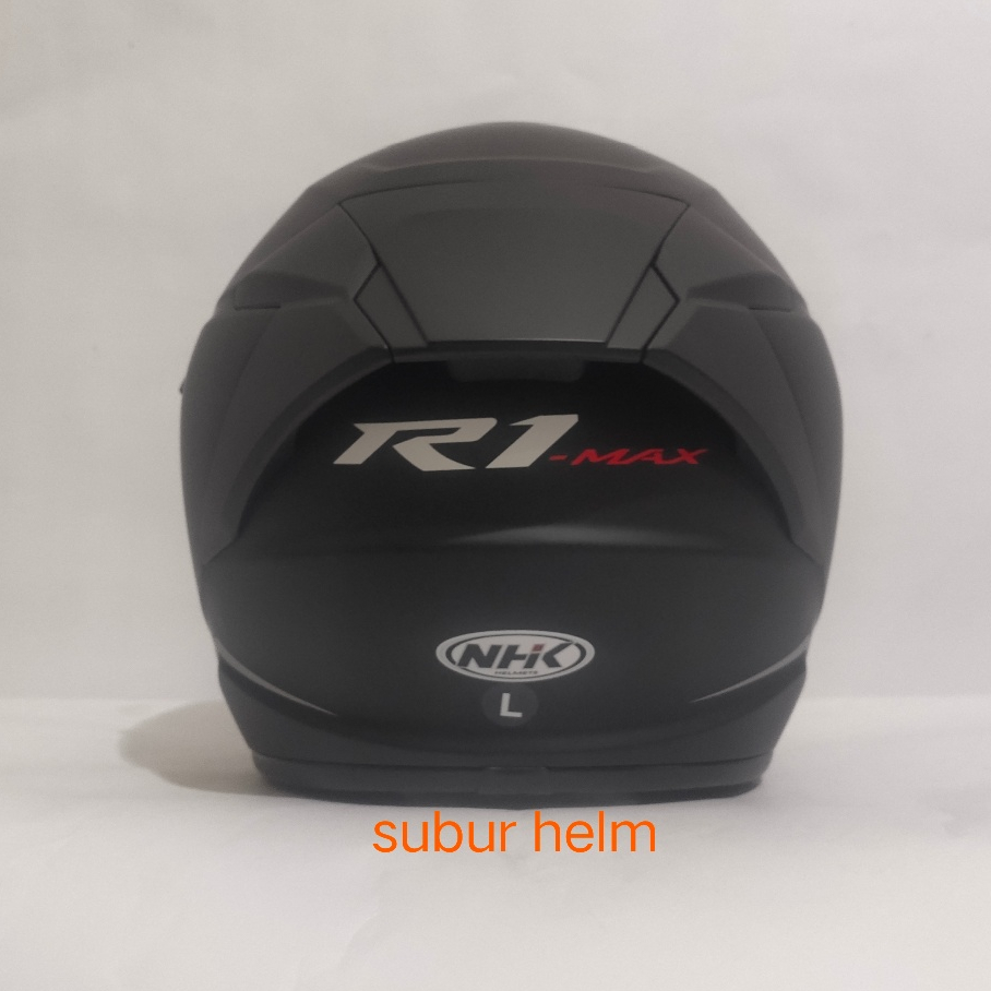 Jual HELM NHK R1 MAX SOLID BLACK DOFF DAN GLOSSY HALF FACE DOUBLE VISOR ...