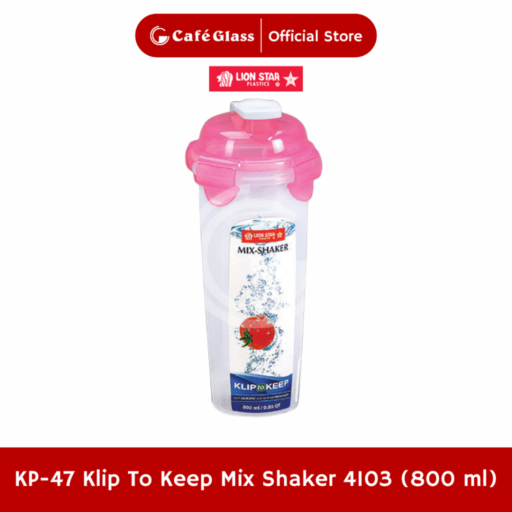 Botol Protein Shaker 800ml Lion Star KP47 - Botol Minum Gym Klip To Keep Anti Tumpah BPA Free