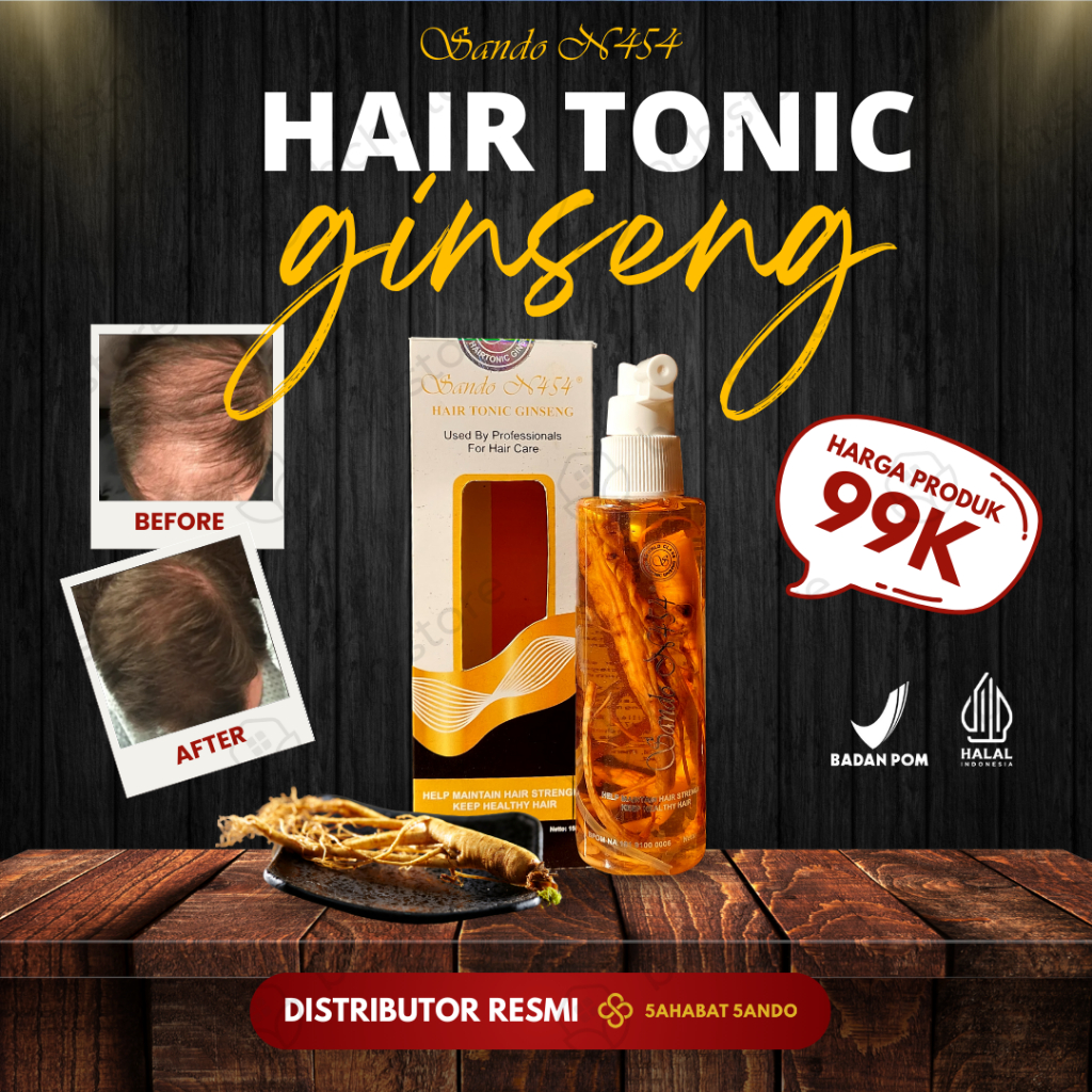 Jual Peratawan Rambut Rontok Sando N454 Hair Tonic, 150 ML Jaminan ...