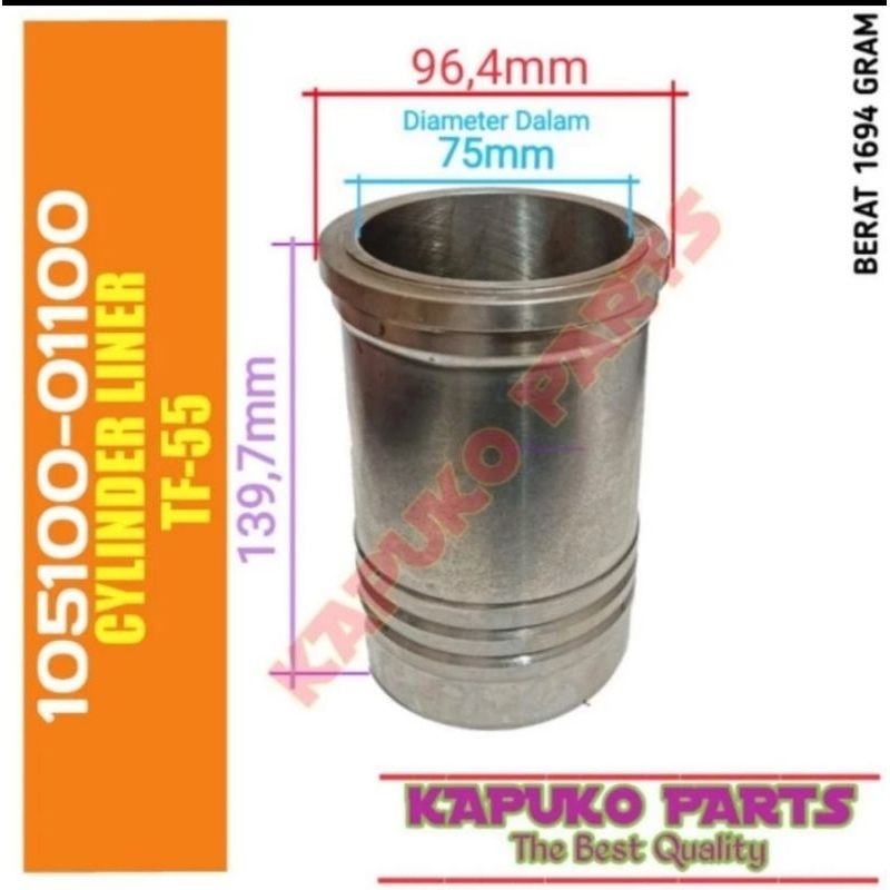 thumbnail image 2 of Peugeot Cylinder Liner 75mm With Piston Rings - 021WN26 7700585457 W3107 2 of 2