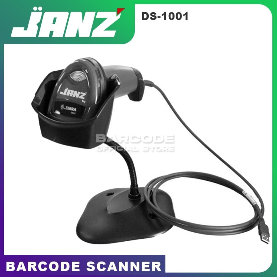Jual JANZ DS1001 By ZEBRA Barcode Scanner 1D 2D Scan Produk Barang ...