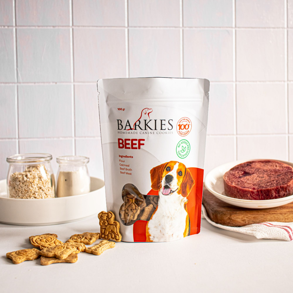 Jual Homemade Dog Snack Anjing Barkies Beef Rasa Sapi Asli Biskuit Sapi ...
