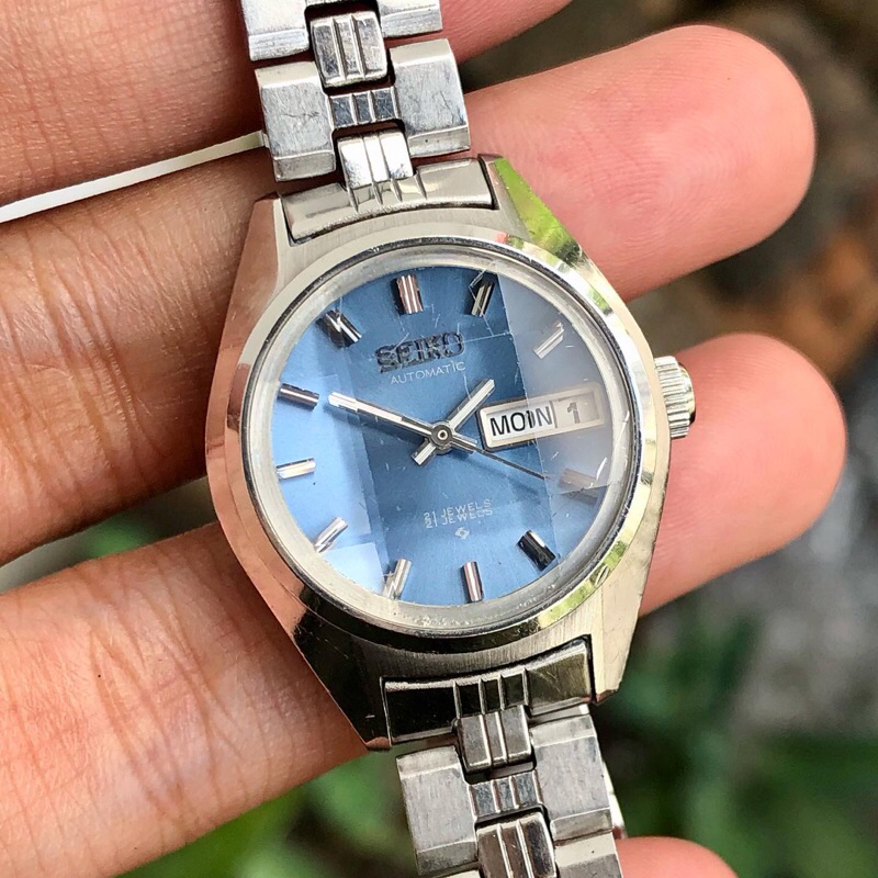 Jual Jam tangan Seiko Automatic Ladies 2706 Blue Dial | Shopee Indonesia