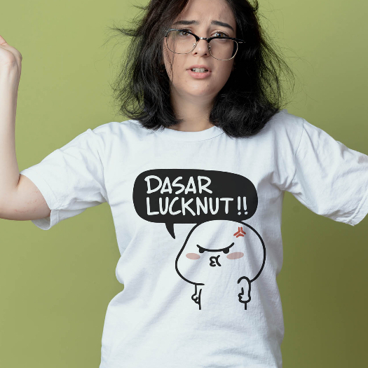 Jual Kaos pentol sticker DASAR LUCKNUT 100% cotton t-shirt Premium ...