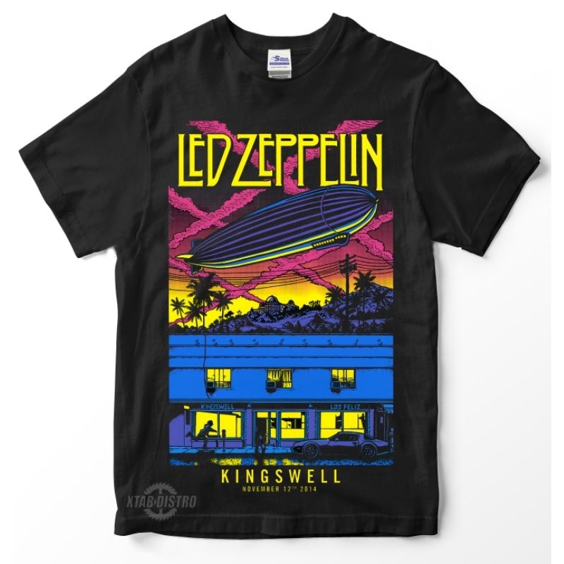 Led Zeppelin 'LZII Searchlights' (Nero) T-Shirt - NUOVO E UFFICIALE