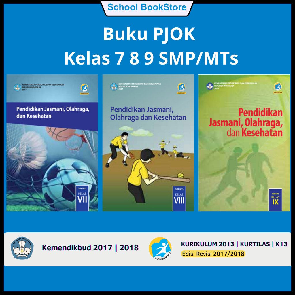 Jual Buku PJOK Kelas 7 8 9 SMP/MTs Kurikulum 2013 Edisi Revisi 2017 ...